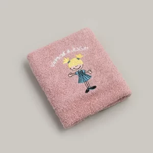 Toalla de visita bordada Nena Rosa